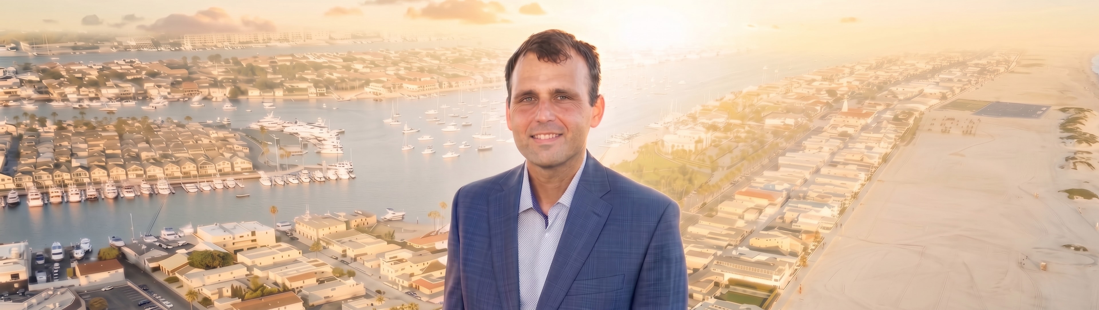 Nicholas Pardini above Newport Beach harbor